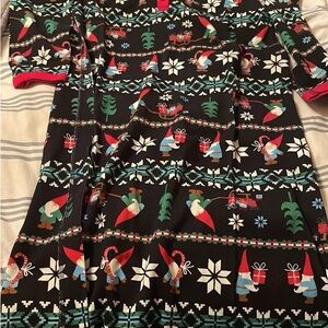 Hanna Andersson Black Gnome Print Kids nightgown